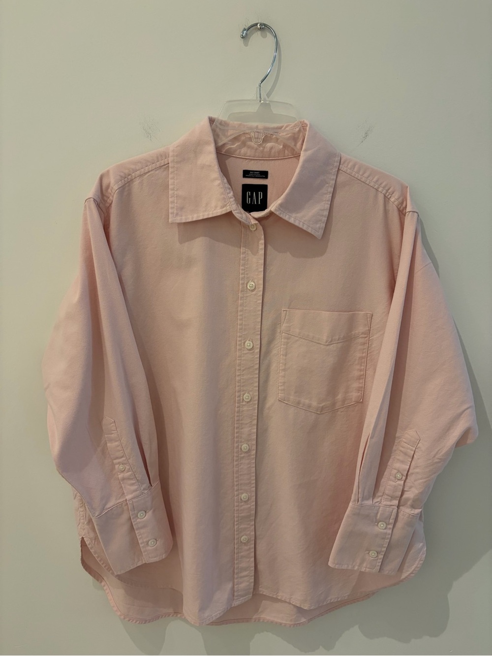 GAP Organic Cotton Oxford Big Shirt - Button-Down - Pink